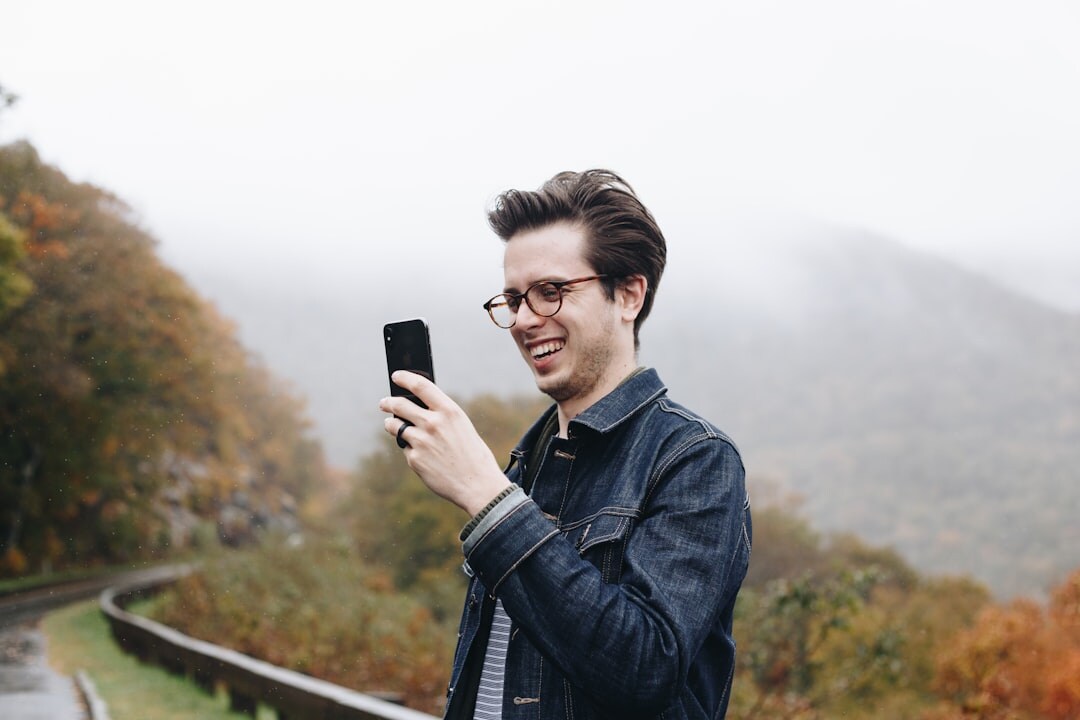 influencer posting on phone